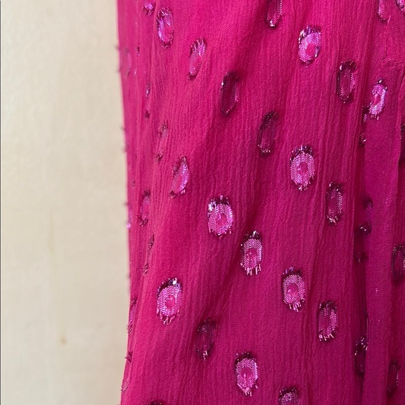 Ella Moss Fuchsia Silk Sparkly Sundress size S - Picture 11 of 13
